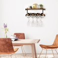 thumbnail image 5 of Wall-Mounted Wine Rack with Glass Holder, Wall-Mounted Wine Glass Rack, Holds 8 Glasses and 7 Wine Bottles, 5 of 5