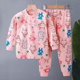 thumbnail image 2 of SPMGOYV Toddler Baby Girl Outfits Graphic Long Sleeve Print Tops + Pants Set Toddler 2Pcs Fall Winter Clothes,18-24 M, 2 of 4