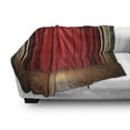 thumbnail image 3 of Theatre Soft Flannel Fleece Blanket, Show Stage with Classic Curtains Wooden Plank Floors Digital Illustration Print, Cozy Plush for Indoor and Outdoor Use, 70" x 90", Red and Brown, by Ambesonne, 3 of 6