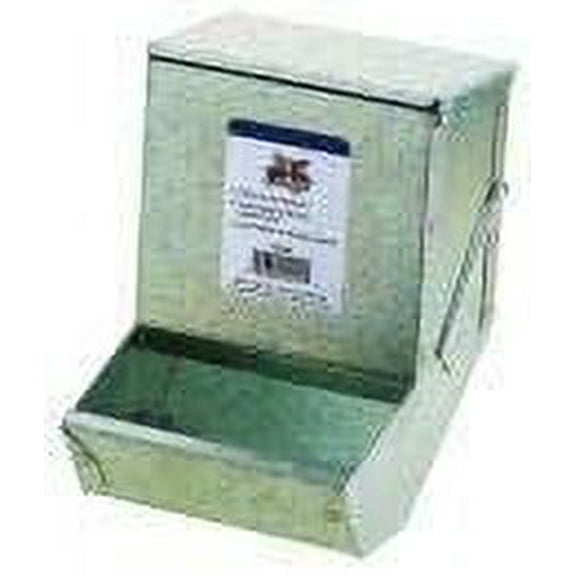 5" with Solid Bottom, Galvanized Rabbit Feeder