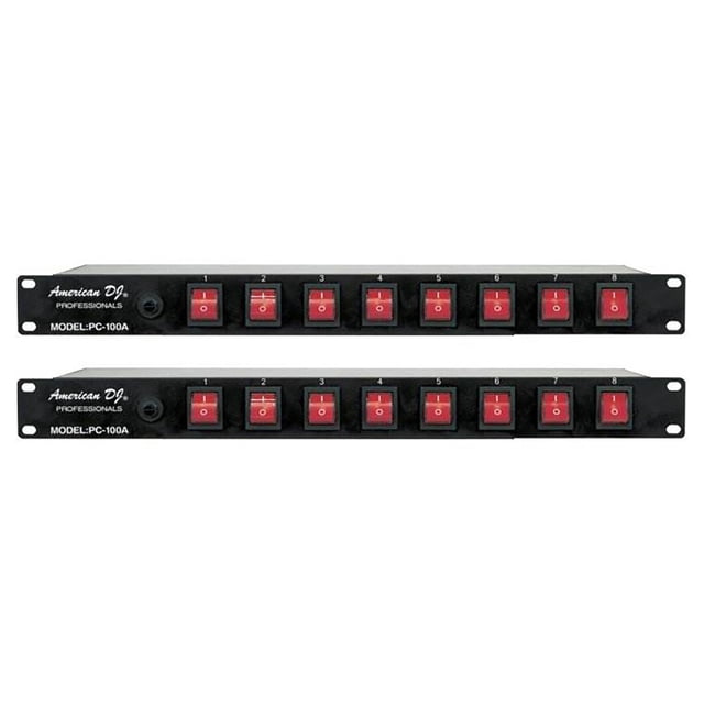 ADJ American DJ PC-100A 19 Inch Rack Light Power Distribution Center (2 Pack)