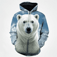 thumbnail image 3 of Sudadera con capucha de oso polar para hombre, moda de primavera, sudaderas con estampado 3D de animales, personalidad callejera, top holgado, abrigo de otoño de gran tamaño, 3 of 5