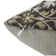 thumbnail image 3 of Fabdivine Block Print Throw Pillow Cover, 14x20 Inch Thick Linen Decorative Cushion Cover, Floral Print Boho Design Brown Pillow Cover for Sofa and Couch, 3 of 5