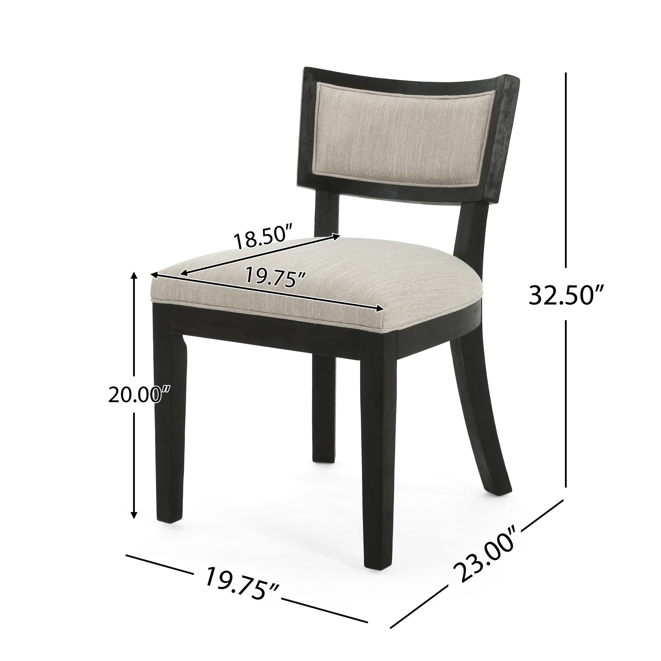 Christopher Knight Home 7-Piece Modern Rectangular Dining Table with Upholstered Chairs Set, Beige+Espresso