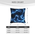 thumbnail image 4 of Bingfone Blue Lightning Linen Throw Pillow Covers Cushion Case Pocket Button Vintage Farmhouse Pillowcase for Sofa Couch Bed 16"x16", 4 of 9