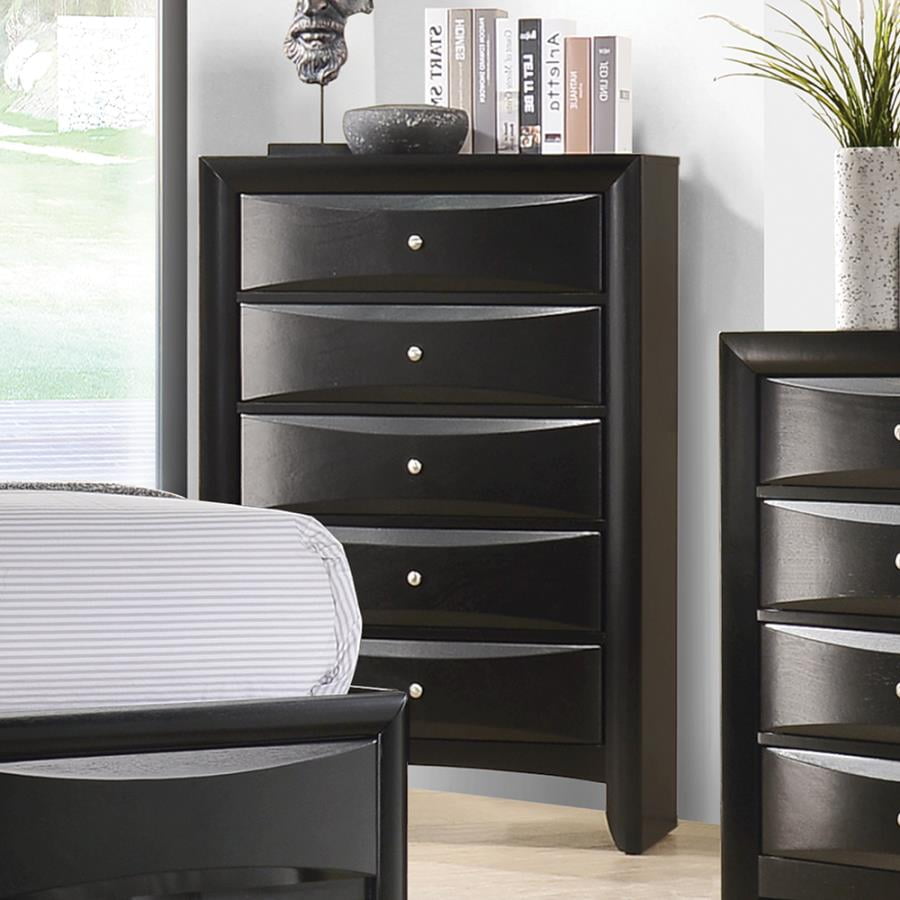 Briana Black FiveDrawer Chest