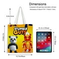 thumbnail image 5 of Stumble Guys canvas Tote Bag handbag: Aesthetic tote designed for women, perfect for carrying groceries. Reusable with a convenient inner zipper, dimensions 13.8 x 15.8 inches (35x40cm)., 5 of 6