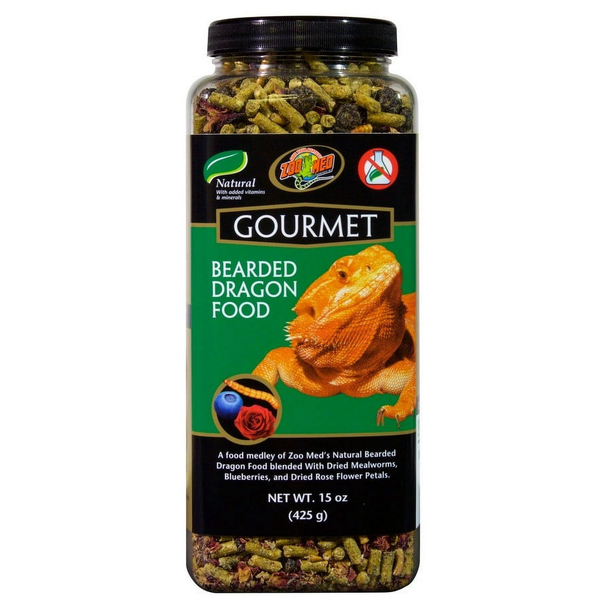 Zoo Med Gourmet Bearded Dragon Food [Reptile Bearded Dragon Food, Reptile Supplies] 15 oz
