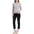 thumbnail image 2 of INSPIRE CHIC Women's Lace Top Long Sleeve Ruffle Round Neck Elegant Floral Blouse, 2 of 8