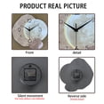 thumbnail image 3 of Unique Moon Clock 14 Inch Modern Decorative Wall Clocks Battery Operated Wooden Wall Clock for Bathroom Bedroom Living Room Silent Non-Ticking, 3 of 7