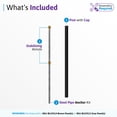thumbnail image 4 of 6ft Aluminum Fence Post for WamBam Privacy Fence Panel (1 Post), Composite Fence System Aluminum Support, No-Dig Installation, Outdoor Fence System for Backyard Patio or Pool, Black BLI19125, 4 of 7