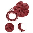 thumbnail image 3 of Unique Bargains 1 Pc Adjustable Waist Belt Elegant Flower Handmade Cord Belt Women Dark Red, 3 of 5