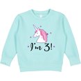 thumbnail image 2 of Inktastic Third Birthday Cute Unicorn Toddler Sweatshirt, 2 of 4