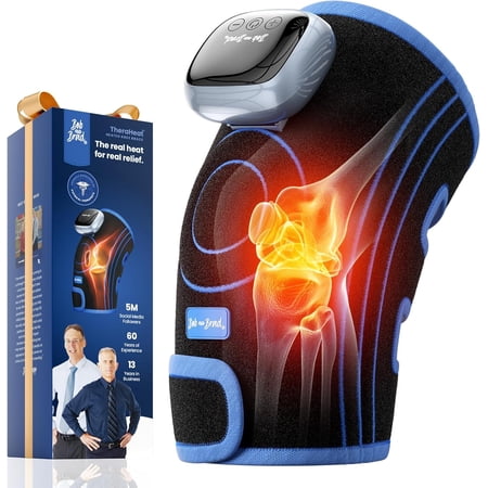 Bob and Brad Cordless Warmth Knee Heating Pad, Deep Tissue for Arthritis, Meniscus Tear, Tendinitis, Portable Electric Brace for Elbow, Arm & Leg