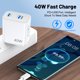 thumbnail image 4 of Viaje portátil del cargador del teléfono móvil del cargador rápido de la pared del USB C para el iPhone 14 13 12, 4 of 7