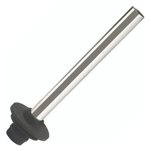 Stainless Steel Bar Sink Overflow Pipe - 1", 1-1/4", 1-1/2" Drain Fit - Universal Replacement Pipe with Rubber Plug - Durable Sink Parts