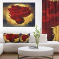 thumbnail image 1 of Fond Vintage avec Fleurs Rouges - Grande Impression sur Toile Florale, 1 of 4