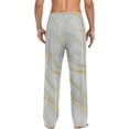 thumbnail image 4 of FREEAMG Men's Pajama Pants Beige Gold Marble Chic Cotton Pjs Sleepwear Bottoms S-XXL, 4 of 7