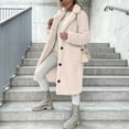 thumbnail image 6 of Perfectbot Women's Sherpa Fleece Coat Lapel Collar Long Sleeve Button Down Teddy Jacket Warm Winter Outerwear, 6 of 8