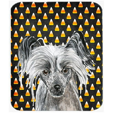 7.75 x 9.25 In. Chinese Crested Halloween Candy Corn Mouse Pad, Hot Pad or Trivet