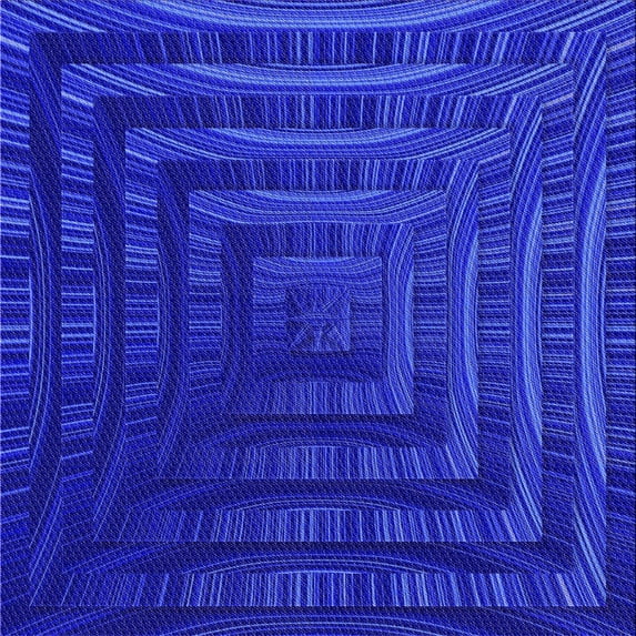 Ahgly Company Machine Washable Indoor Square Transitional Bright Blue Area Rugs, 4' Square