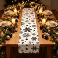 thumbnail image 6 of Hvmvliv 12x71 Inch Christmas Linen Table Banner with Festive Holiday Patterns for Dining Table Home Party Table Runners Decoration Multicolor, 6 of 6