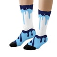 thumbnail image 3 of AWZXDE Ice Print Novelty Ankle Socks For Boys Girls Soft Blend Breathable Casual Wear Kids Dark Blue,7-12 Years, 3 of 3