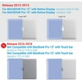 thumbnail image 4 of IBENZER Compatible with MacBook Pro 13 Inch Case 2015-2012 A1502 A1425, Hard Shell Case with Keyboard Cover for Old Version Mac Pro Retina 13, Serenity Blue, W-R13-SRL+1, 4 of 9