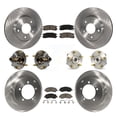 thumbnail image 1 of Transit Auto Front Rear Hub Bearing Assembly Disc Brake Rotor and Ceramic Pad Kit (10Pc) for Car 2005 Mitsubishi Eclipse rear brakes with 4-Wheel ABS Left Right Side (Driver Passenger) KBB-119317, 1 of 11