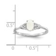 thumbnail image 3 of 14k White Gold Opal Diamond Ring - Size 7, 3 of 3