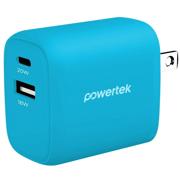 Liquipel Powertek Neon 20W Combo Wall Charger - Blue
