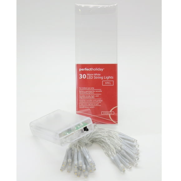 The Perfect Company 30 LED String Light Battery Operated - w/ Timer - Warm White