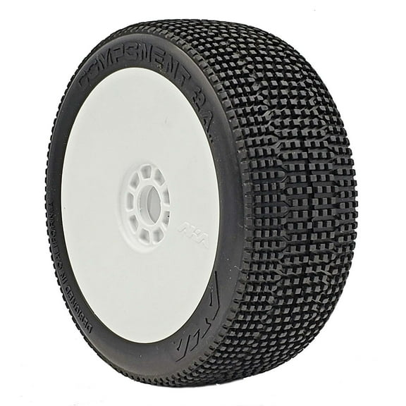 AKA PRODUCTS INC. 18 BUGGY COMPONENT 2AB EVO WHEEL PRMT WHT MLW 2 AKA14032ZRW RC Tire