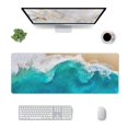 thumbnail image 3 of Disketp Gaming Mouse Pad Beach Pattern Large Mouse Mat Long Extended Desk Pad Non-Slip Rubber Mice Pads Stitched Edges Thin Pad (11.8x31.5 Inch), 3 of 9