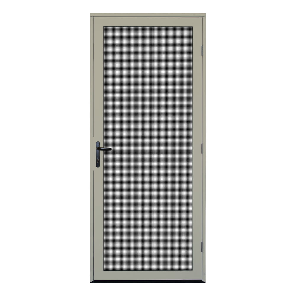 36 in. x 80 in. Almond Surface Mount Ultimate Security Screen Door with