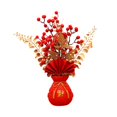 thumbnail image 1 of Adorno de año nuevo chino Festival de primavera Ramo de flores de acebo decorativo Fu Personaje Artesanía de bricolaje de bayas rojas para , estilo E Sunnimix Ramo de año nuevo chino, 1 of 8