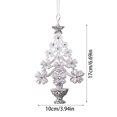 thumbnail image 3 of Translucent Acrylic Christmas Tree Decoration with Glitter Star and Rhinestone Details for Holiday Hanging Ornament, 3 of 4