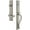 Satin Nickel, variant on Grandeur 849963 Carre Solid Brass Rose Left Handed Dummy "S" Grip Handleset - Brass