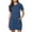 Blue, variant on WIZUTIZ Sundresses for Women Stylish Loose Fit High Rise Classic with Pockets Solid Vacation Dress Short Sleeve Round Neck Peplum Dress for Lady Mini Dress Wrinkle-Free Dress Gray