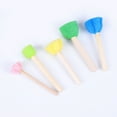 thumbnail image 7 of Tnobhg 5Pcs Sponge Stamp Stick DIY Painting Stencil Wooden Handle Easy to Clean Different Size Kids DIY Painting Stencils Arts Tool, 7 of 7