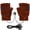 Brown, variant on BadPiggies Winter USB Heated Gloves Fingerless Electric Hand Warmer Gloves Heated Mittens with Button for Women Men - Black