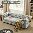 thumbnail image 4 of Aukfa 80" Sectional Sofa for Living Room, 3 Seater Couch with Reversible Ottoman, Chenille, Dark Gray, 4 of 9