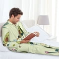 thumbnail image 6 of Cauagu Avocado for Exercise Print Men's Long-Sleeve Pajama Set,Soft Button-Front 2Pjs for Men Long Sleeve Men’s Sleepwear-Large, 6 of 7