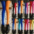 thumbnail image 3 of Femmes Dame Patchwork Pieds Collants Collants Collants Extensibles Chaussettes Élastiques Couleurs Bonbon Collants, 3 of 5