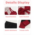 thumbnail image 5 of Toddler Baby Girls Clothes 12-18 Months Girls Fall Winter Outfits Girls Long Sleeve Color-blocked Top Pants 2PCS Set Red, 5 of 5