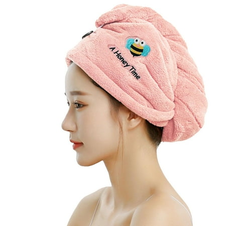 

BESTHUA Quick Dry Hair Towel | Thick Ultra Absorbent Microfiber Hair Drying Towels | Cute Cartoon Coral Fleece Hair Drying Towel Super Absorbent Quick Dry Shower Towel