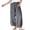 Gray women plus size wide leg pants a1, variant on Women Cotton Linen Plus Size Wide Leg Pants Elastic Waist Casual Loose Long Harem Trousers with Pockets Flowy Beach Lounge Party Wear, Beige 3XL