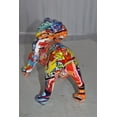 thumbnail image 5 of Nifao Modern Happy Graffiti Resin Bulldog Statue Looking to the Right – Home Decor Sculpture, 10"L x 5"W x 7"H, 5 of 12