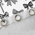 thumbnail image 4 of jejeloiu Chic Bow Tie Blackout Curtains Set of 2 (52x84 Each),Loves Plaid Print Window Curtains For Girl Teens, 4 of 6