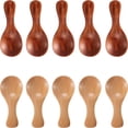 thumbnail image 4 of AAOMASSR 20 Pieces Small Wooden Spoons Mini Condiments Sugar Seasoning Salt Honey Teaspoon Coffee Tea Jam Mustard Ice Cream Wood Spoons, 4 of 6